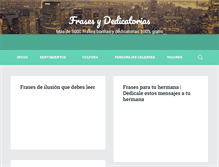 Tablet Screenshot of frasesydedicatorias.com